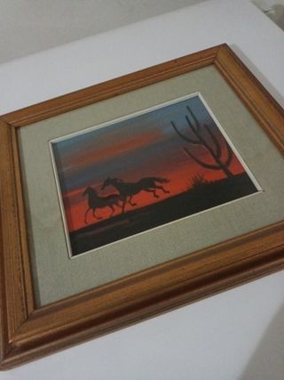 Set quadretti con figure di cavalli