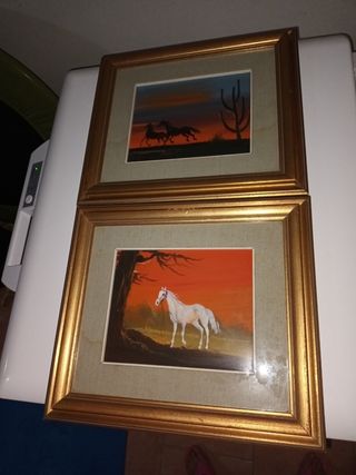 Set quadretti con figure di cavalli