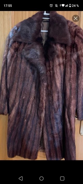 Antigüedades Abrigo de piel de bisonte