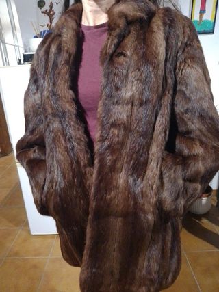 Antigüedades Abrigo de piel de bisonte