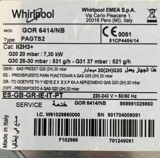 Encimera de gas butano