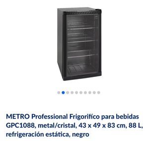 Frigobar / nevera pequeña con porta de cristal