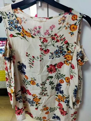 Blusa de manga corta para mujer