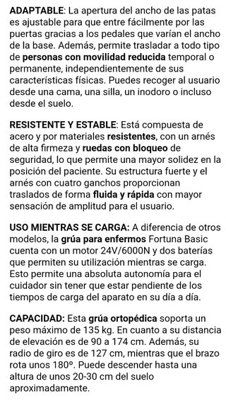 Grua movilidad personas