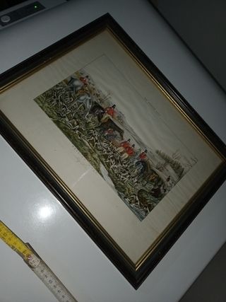 Stampa scena di caccia