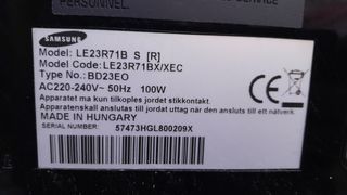 Tv Samsung HD Ready. Model LE23R71B.