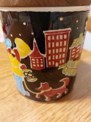 Contenitore porta dolcetti in ceramica