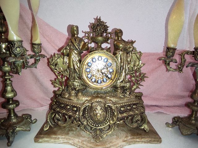 Conjunto de Reloj de Bronce