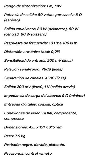 Yamaha Home Cinema 5.1 Receiver + altavoces