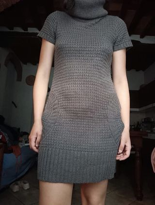 Vestito invernale a collo alto