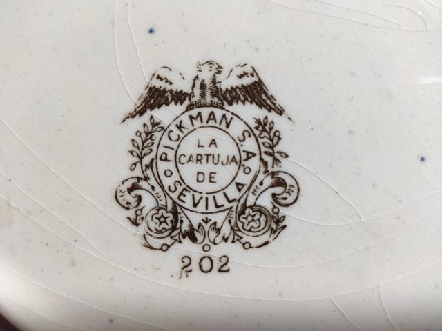 Vajilla cartuja de sevilla oro antigua 202