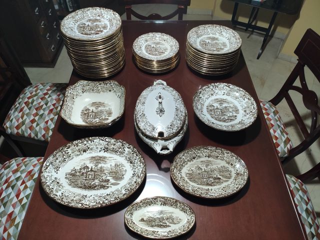 Vajilla cartuja de sevilla oro antigua 202