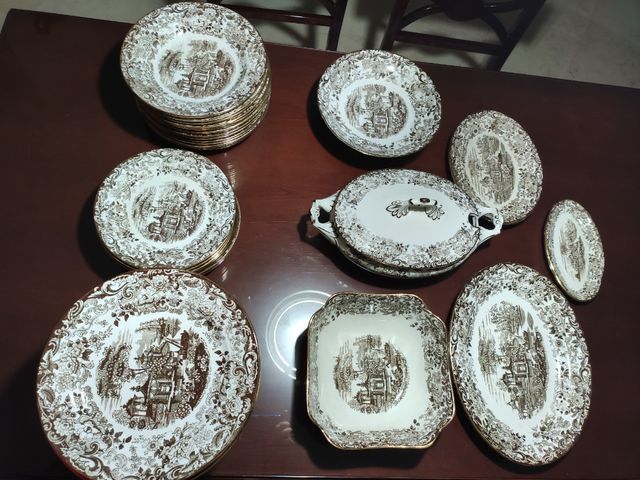 Vajilla cartuja de sevilla oro antigua 202