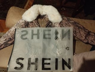 Cazadora abrigo cuello piel mujer SHEIN