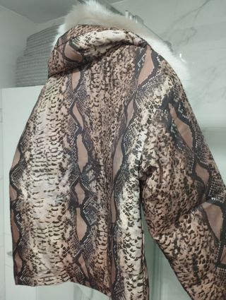 Cazadora abrigo cuello piel mujer SHEIN
