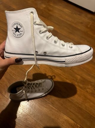 Converse blanca cuero