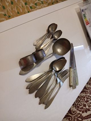 Lote de cubiertos antiguo