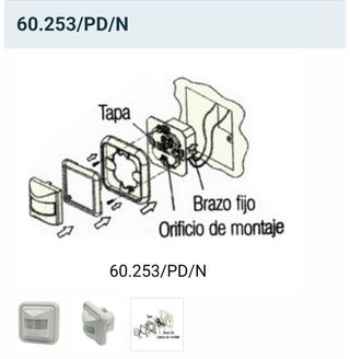 Interruptor detector movimiento IR pared