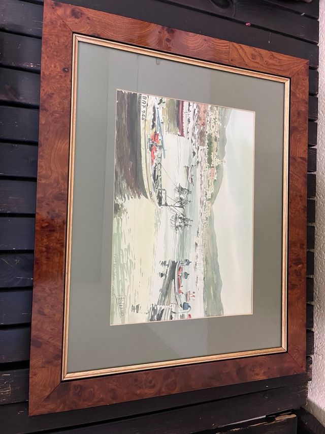 Cuadro paisaje enmarcado