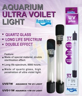 TUBO ULTRAVIOLETA UV LAMPARA ACUARIO pecera