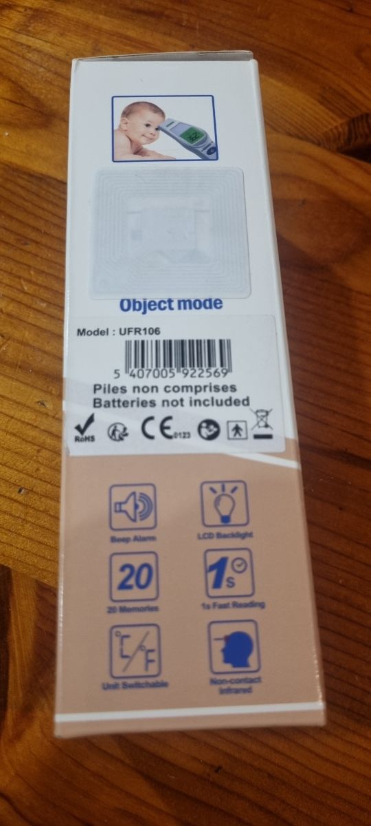 Termómetro digital infrarrojo