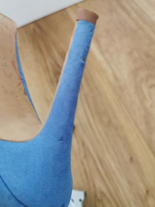 Zapatos tacon aguja azul claro