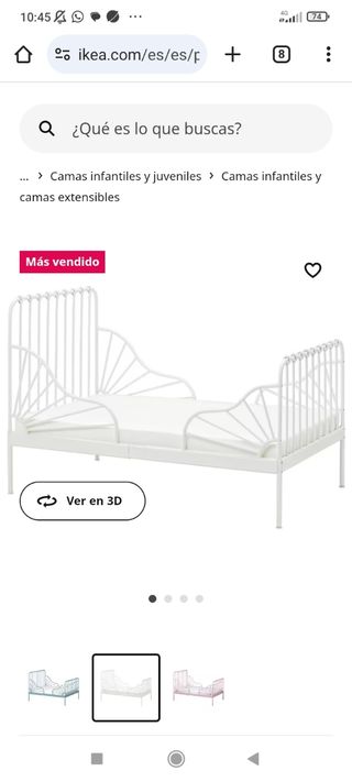 Cama extensible, desmontada