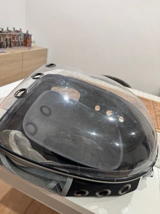 Maleta para gato transparente