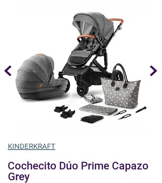 Carrito 2 en 1 kinderkraft Prime gris