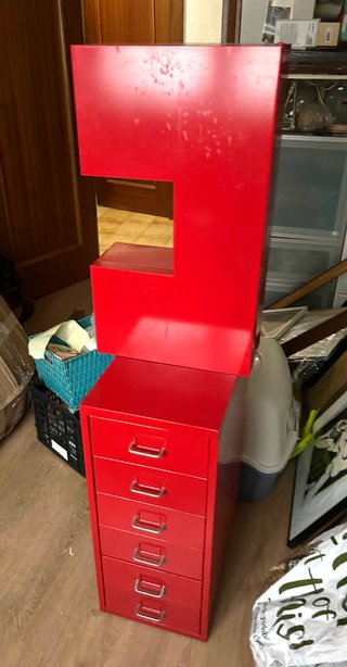 Mueble Botiquín de baño Ikea Aran rojo