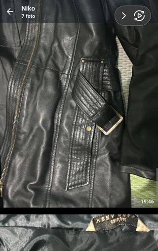 Cappotto lungo in pelle