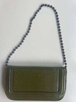 Bolso verde caqui hombro Zara