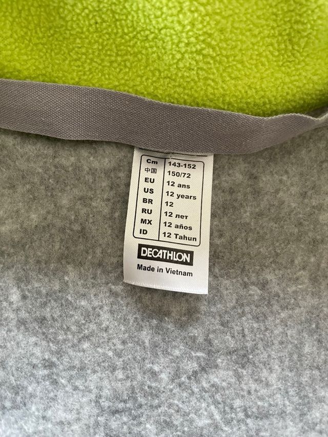 Forro polar chaqueta niño/a talla 12 años