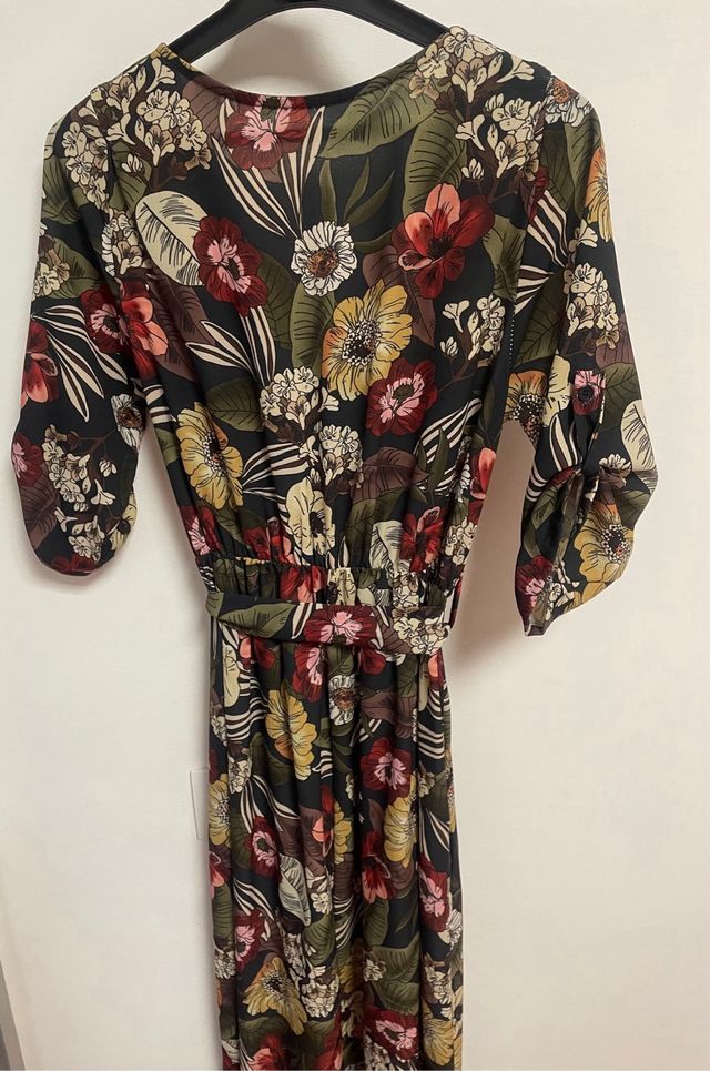 Vestido largo estampado 