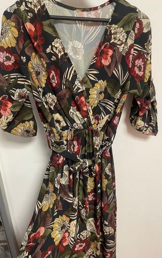 Vestido largo estampado