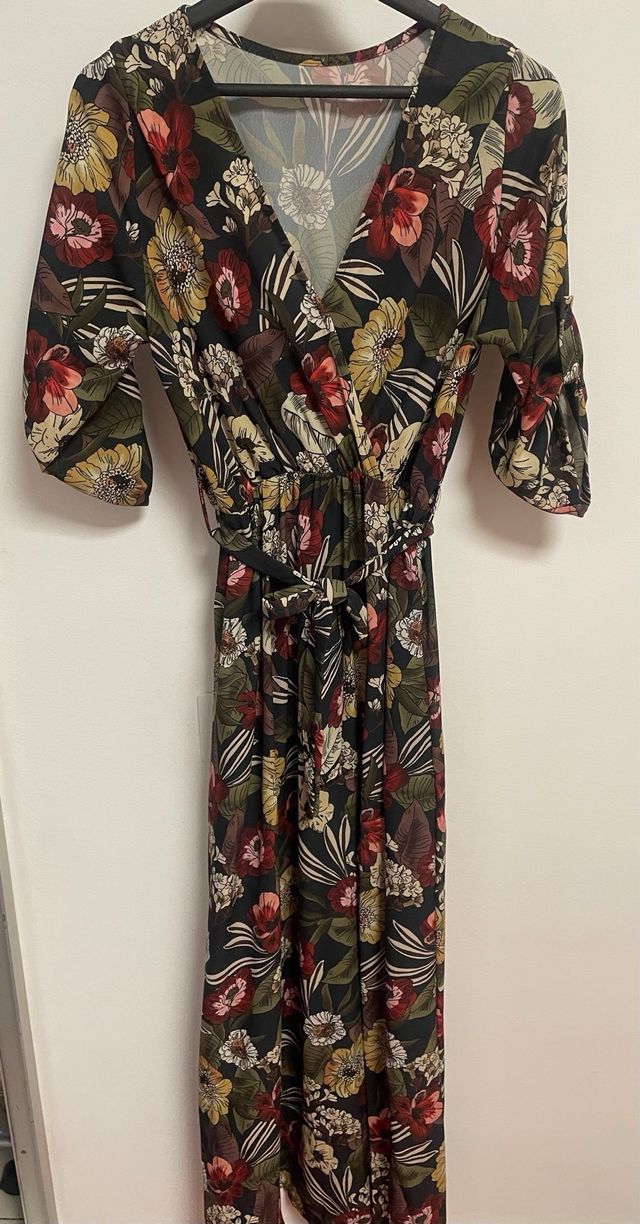 Vestido largo estampado 