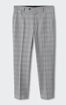 Pantalón crop traje slim fit cuadros