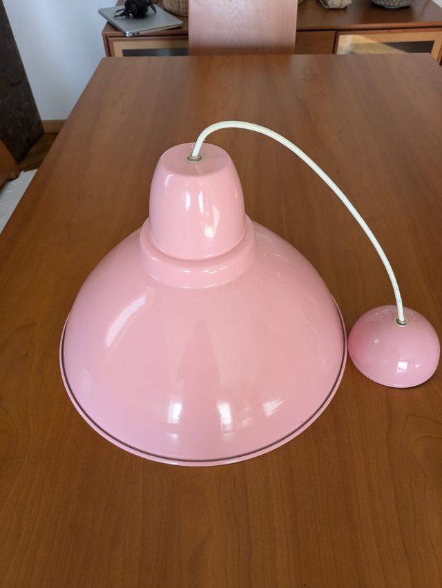 Lampara Techo Rosa Metálica