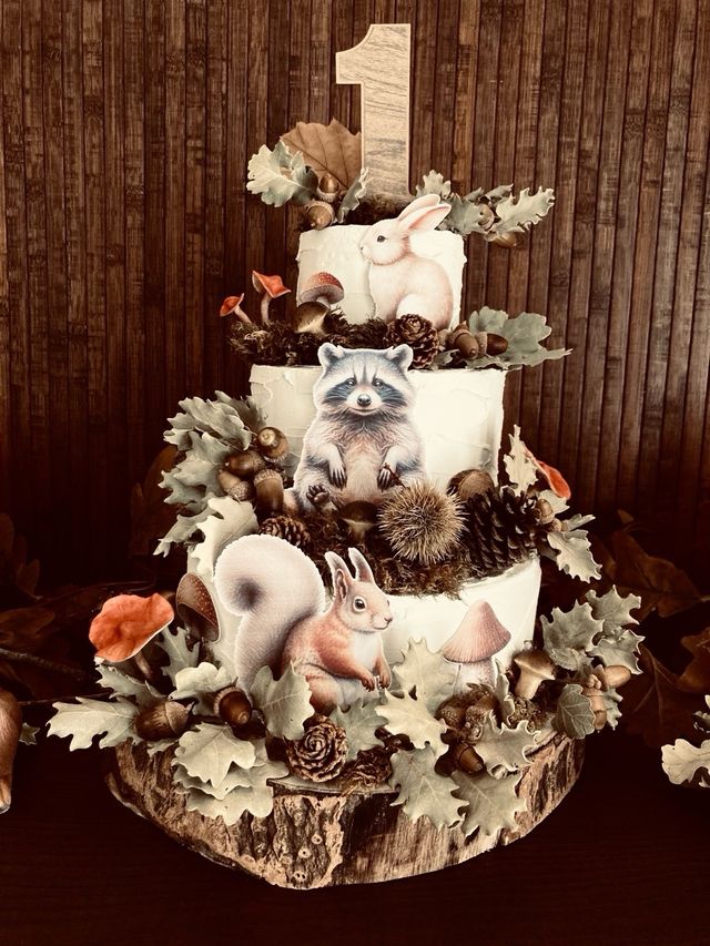 Torta finta Animali del Bosco
