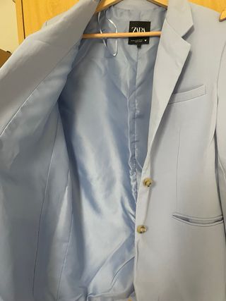 Traje oversize azul clarito Zara