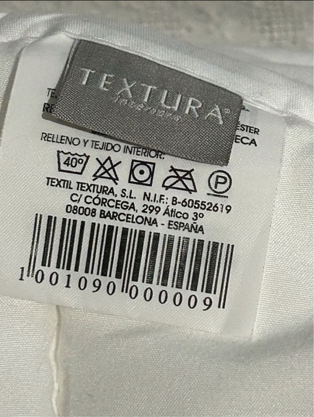 Relleno saco Nórdico cama 90cm. Marca Textura