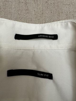 Camisa blanca, formal, hombre, Armani