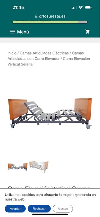 Cama articulable con colchon anti escaras.