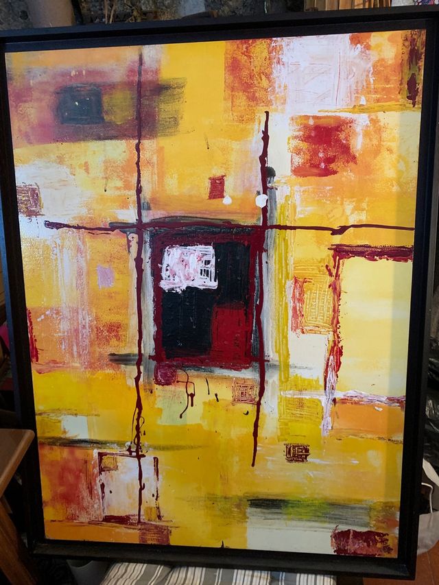 GUSÓ. Cuadro Andrés Gusó BLOODY 70x50 aprox.