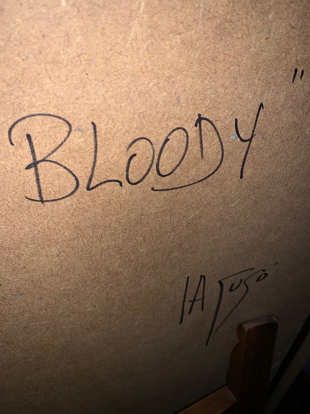 GUSÓ. Cuadro Andrés Gusó BLOODY 70x50 aprox.