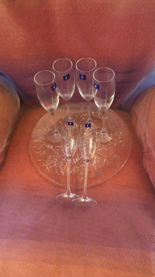 Set 6 calici Luminarc + centrotavola