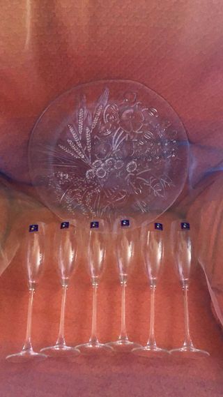 Set 6 calici Luminarc + centrotavola