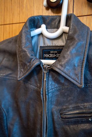 Cazadora de piel gris Redskins
