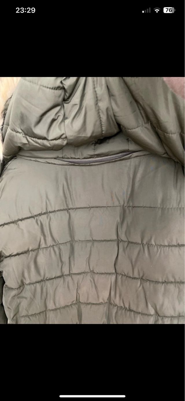 Chaquetón verde acolchado ZARA