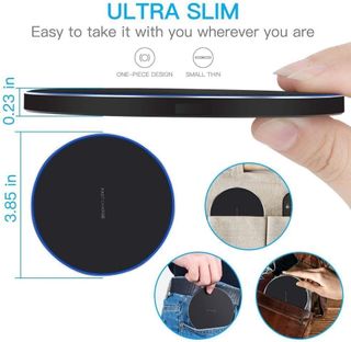 Cargador inalámbrico rápido Qi 12W para móviles